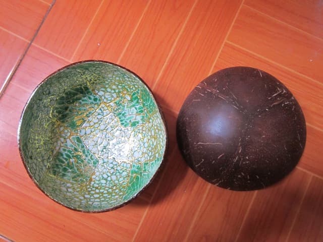 100_ Hand_painted Vietnamese crafts Coconut shell bowl